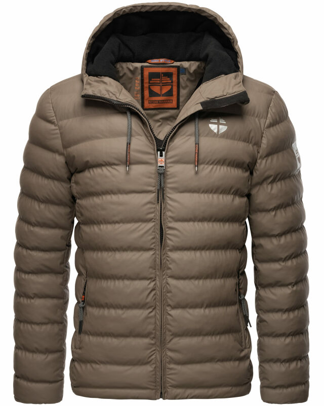 Stone Harbour Zaharoo wasserdichte Herren Regen Steppjacke B731 Stein Braun Größe L - Gr. L