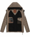 Stone Harbour Zaharoo wasserdichte Herren Regen Steppjacke B731 Stein Braun Größe L - Gr. L