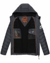 Stone Harbour Zaharoo wasserdichte Herren Regen Steppjacke B731 Stein Blau Größe S - Gr. S