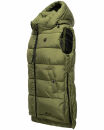 Marikoo Zarinaa Damen Steppweste Weste Übergangsweste mit Kapuze B898 Dusty Olive Größe L - Gr. 40