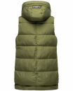 Marikoo Zarinaa Damen Steppweste Weste Übergangsweste mit Kapuze B898 Dusty Olive Größe L - Gr. 40