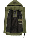 Marikoo Zarinaa Damen Steppweste Weste Übergangsweste mit Kapuze B898 Dusty Olive Größe L - Gr. 40