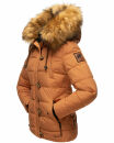 Navahoo Zoja Damen Winter Stepp Jacke Teddyfell Winterjacke B831 Cinnamon Größe S - Gr. 36