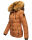 Navahoo Zoja Damen Winter Stepp Jacke Teddyfell Winterjacke B831 Cinnamon Größe S - Gr. 36