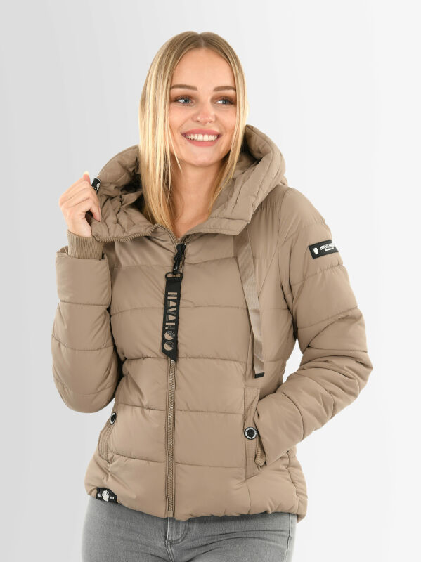 Navahoo Amayaa Damen Winterjacke B930 Taupe Größe M - Gr. 38