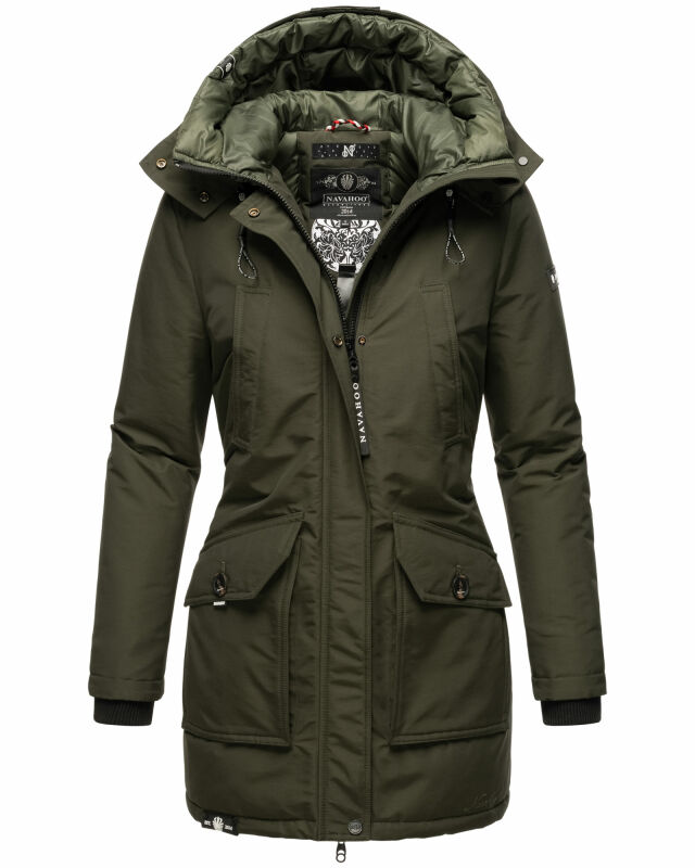 Navahoo Blizzardstorm Damen Jacke B923 Olive Größe XS - Gr. 34