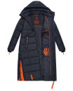 Navahoo Kristallblume Damen Winterjacke lang B926 Navy Größe L - Gr. 40