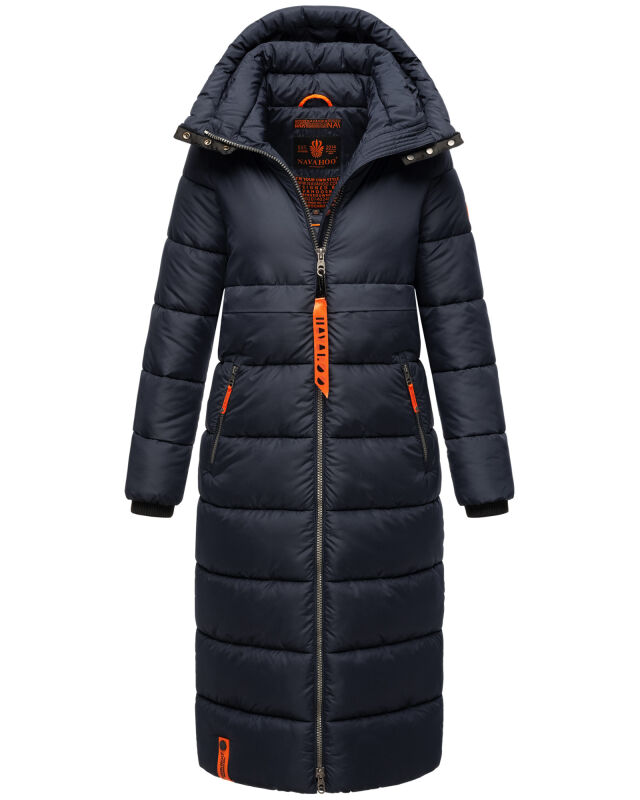 Navahoo Kristallblume Damen Winterjacke lang B926 Navy Größe XL - Gr. 42