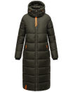 Navahoo Kristallblume Damen Winterjacke lang B926 Dark Olive Größe S - Gr. 36