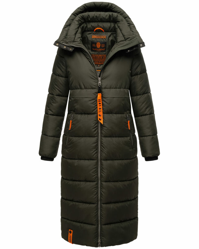 Navahoo Kristallblume Damen Winterjacke lang B926 Dark Olive Größe M - Gr. 38