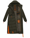 Navahoo Kristallblume Damen Winterjacke lang B926 Dark Olive Größe M - Gr. 38