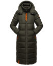 Navahoo Kristallblume Damen Winterjacke lang B926 Dark Olive Größe L - Gr. 40
