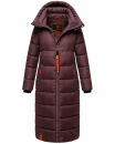 Navahoo Kristallblume Damen Winterjacke lang B926 Weinrot...