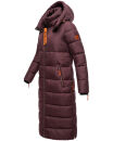 Navahoo Kristallblume Damen Winterjacke lang B926 Weinrot Größe M - Gr. 38
