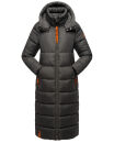 Navahoo Kristallblume Damen Winterjacke lang B926 Anthrazit Größe L - Gr. 40