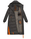 Navahoo Kristallblume Damen Winterjacke lang B926 Anthrazit Größe L - Gr. 40