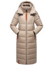 Navahoo Kristallblume Damen Winterjacke lang B926 Taupe Größe XS - Gr. 34