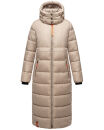 Navahoo Kristallblume Damen Winterjacke lang B926 Taupe Größe S - Gr. 36