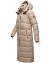 Navahoo Kristallblume Damen Winterjacke lang B926 Taupe Größe M - Gr. 38