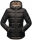 Marikoo Leandraa Damen Winter Jacke B927 Schwarz Größe 38 - Gr. 38