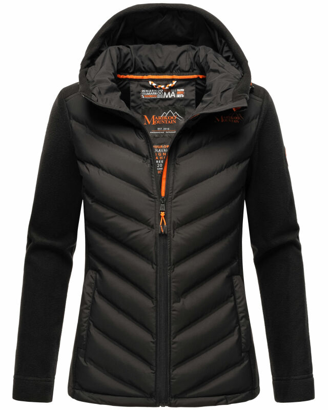 Marikoo Mountain Mount Haruna Damen Fleece Hybrid Jacke Wanderjacke B929 Schwarz Größe XS - Gr. 34