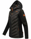 Marikoo Mountain Mount Haruna Damen Fleece Hybrid Jacke Wanderjacke B929 Schwarz Größe M - Gr. 38