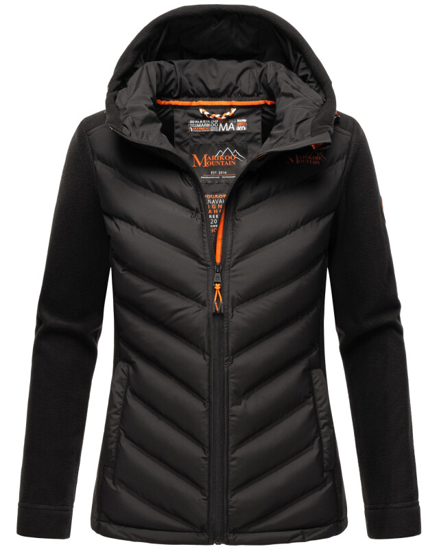 Marikoo Mountain Mount Haruna Damen Fleece Hybrid Jacke Wanderjacke B929 Schwarz Größe XL - Gr. 42