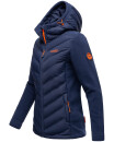 Marikoo Mountain Mount Haruna Damen Fleece Hybrid Jacke Wanderjacke B929 Navy Größe XS - Gr. 34