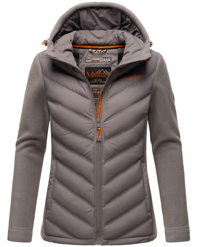Marikoo Mountain Mount Haruna Damen Fleece Hybrid Jacke Wanderjacke B929 Grau Größe L - Gr. 40