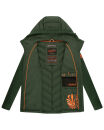 Marikoo Mountain Mount Haruna Damen Fleece Hybrid Jacke Wanderjacke B929 Dunkelgrün Größe XS - Gr. 34