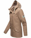Navahoo Ocean Heart Damen Winterjacke B933 Taupe Größe S - Gr. 36