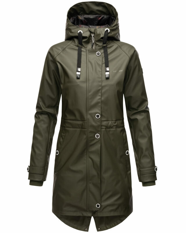 Navahoo Rainy Flower Damen Regenjacke B934 Dark Olive Größe L - Gr. 40