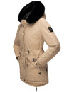 Navahoo Sweety Delux Damen Winterjacke B938 Taupe Größe XS - Gr. 34