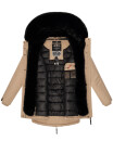 Navahoo Sweety Delux Damen Winterjacke B938 Taupe Größe XS - Gr. 34