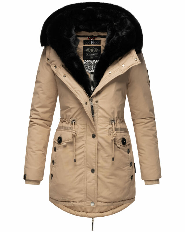 Navahoo Sweety Delux Damen Winterjacke B938 Taupe Größe XXL - Gr. 44