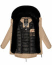 Navahoo Sweety Delux Damen Winterjacke B938 Taupe Größe XXL - Gr. 44
