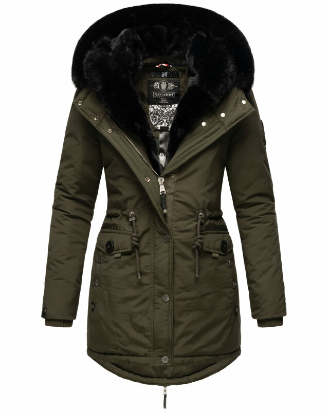 Navahoo Sweety Delux Damen Winterjacke B938 Dark Olive Größe XL - Gr. 42