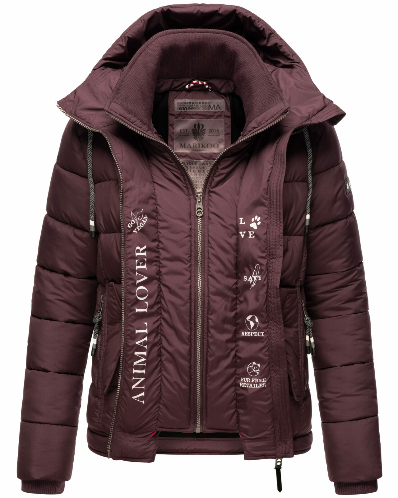 MARIKOO Taisaa Lichtgewicht overgangsvest voor dames, gewatteerd vest met capuchon, XS-3XL, geel, M