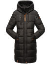 Marikoo Yuikoo lange Damen Winterjacke B941 Schwarz-Größe L - Gr. 40