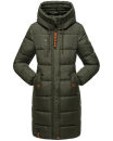 Marikoo Yuikoo lange Damen Winterjacke B941 Dark Olive-Größe L - Gr. 40