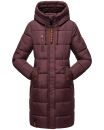 Marikoo Yuikoo lange Damen Winterjacke B941 Weinrot-Größe M - Gr. 38