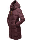 Marikoo Yuikoo lange Damen Winterjacke B941 Weinrot-Größe M - Gr. 38