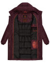 Marikoo Yuikoo lange Damen Winterjacke B941 Weinrot-Größe M - Gr. 38