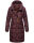 Marikoo Yuikoo lange Damen Winterjacke B941 Weinrot-Größe M - Gr. 38