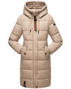 Marikoo Yuikoo lange Damen Winterjacke B941 Taupe-Größe S - Gr. 36