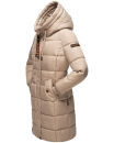 Marikoo Yuikoo lange Damen Winterjacke B941 Taupe-Größe S - Gr. 36