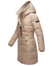 Marikoo Yuikoo lange Damen Winterjacke B941 Taupe-Größe M - Gr. 38