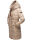 Marikoo Yuikoo lange Damen Winterjacke B941 Taupe-Größe M - Gr. 38
