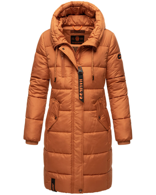 Marikoo Yuikoo lange Damen Winterjacke B941 Cinnamon-Größe S - Gr. 36