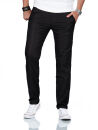 Alessandro Salvarini Herren Chino Stoffhose O-370 - Schwarz